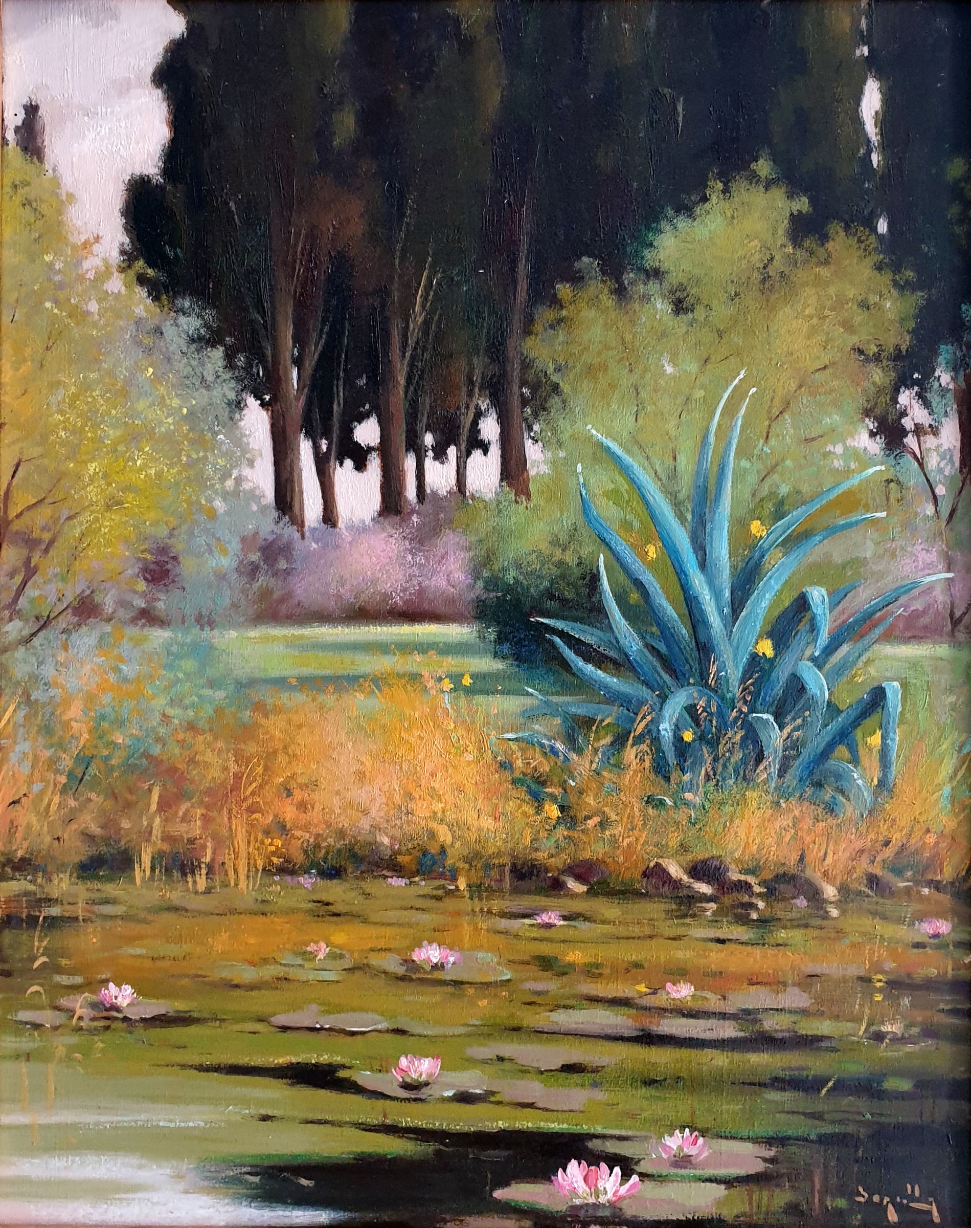 Andrea Borella, The succulent plant - Italian painting Andrea Borella, The succulent plant - Italian painting