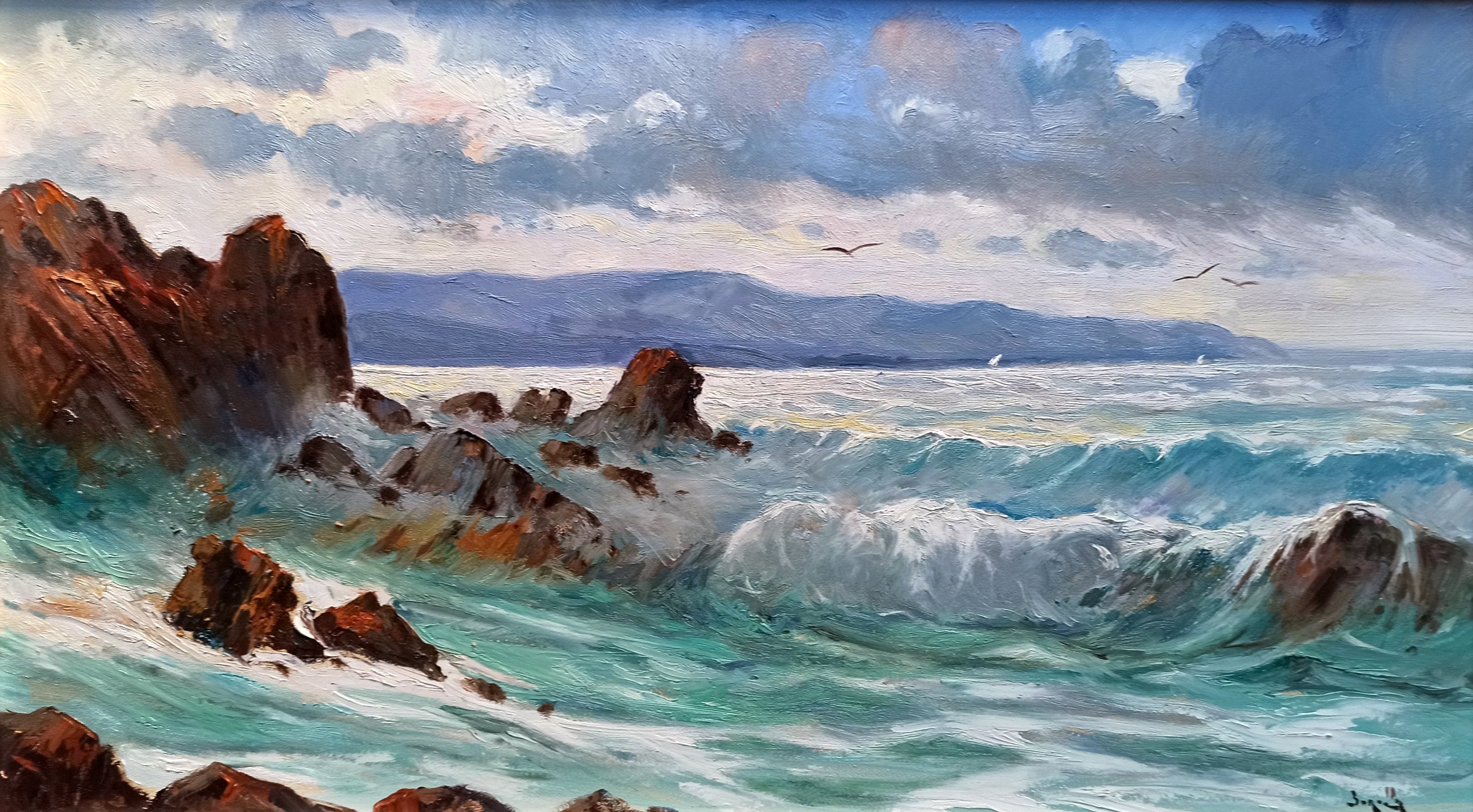 Andrea Borella, Marina - Italian painting Andrea Borella, Marina - Italian painting