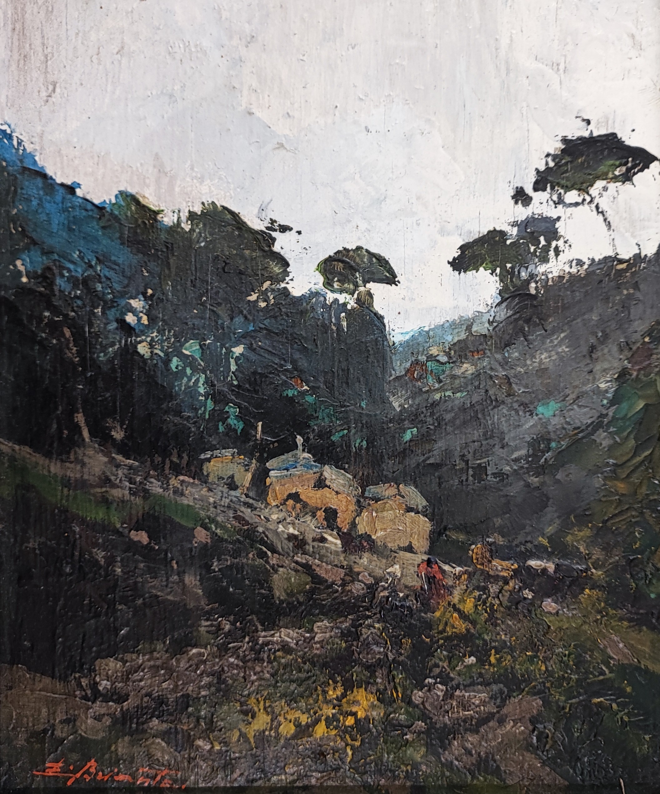 Ezelino Briante, Paysage de la Côte ligure Ezelino Briante, Paysage de la Côte ligure