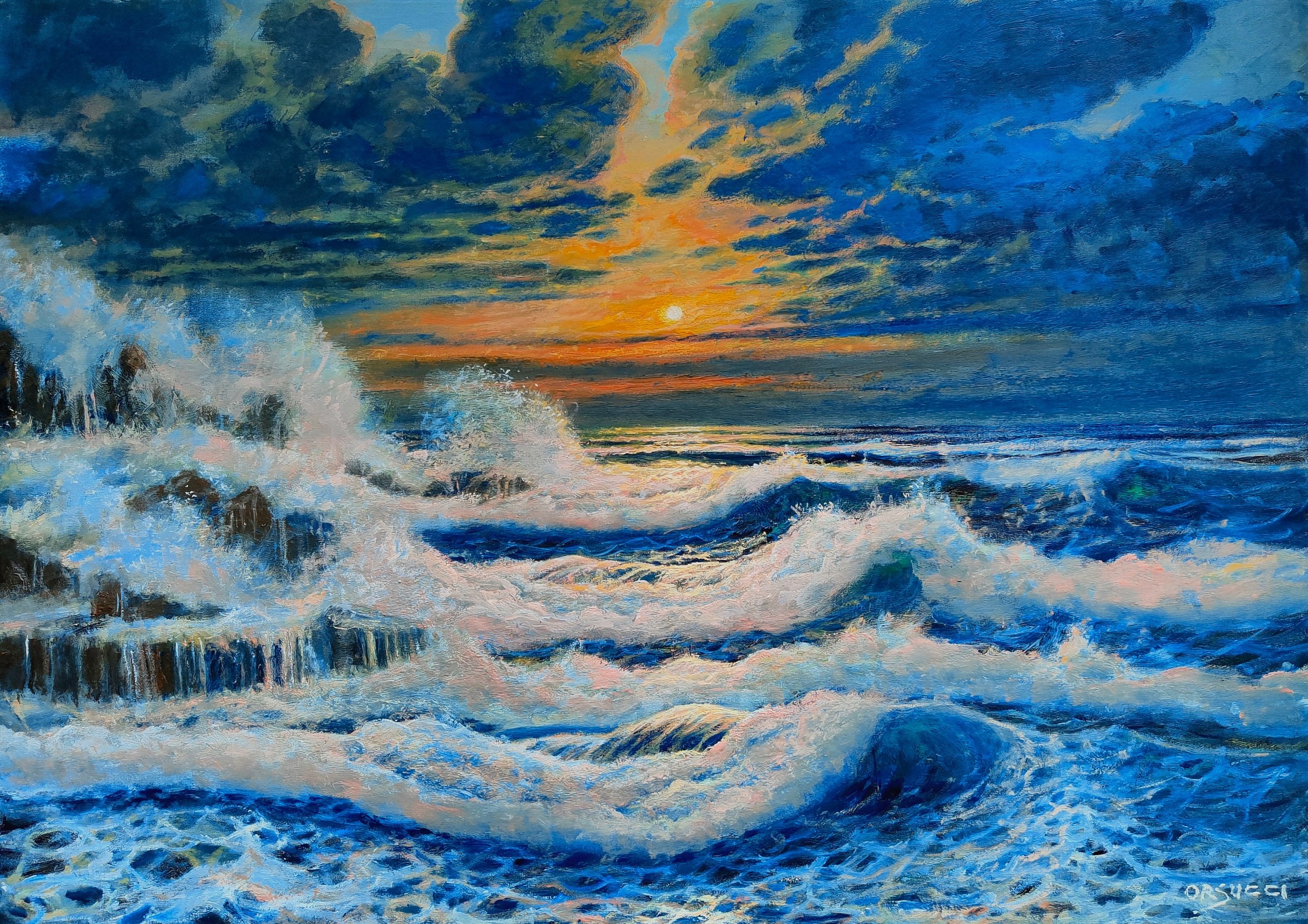 Massimo Orsucci, Sea storm sunset Massimo Orsucci, Sea storm sunset