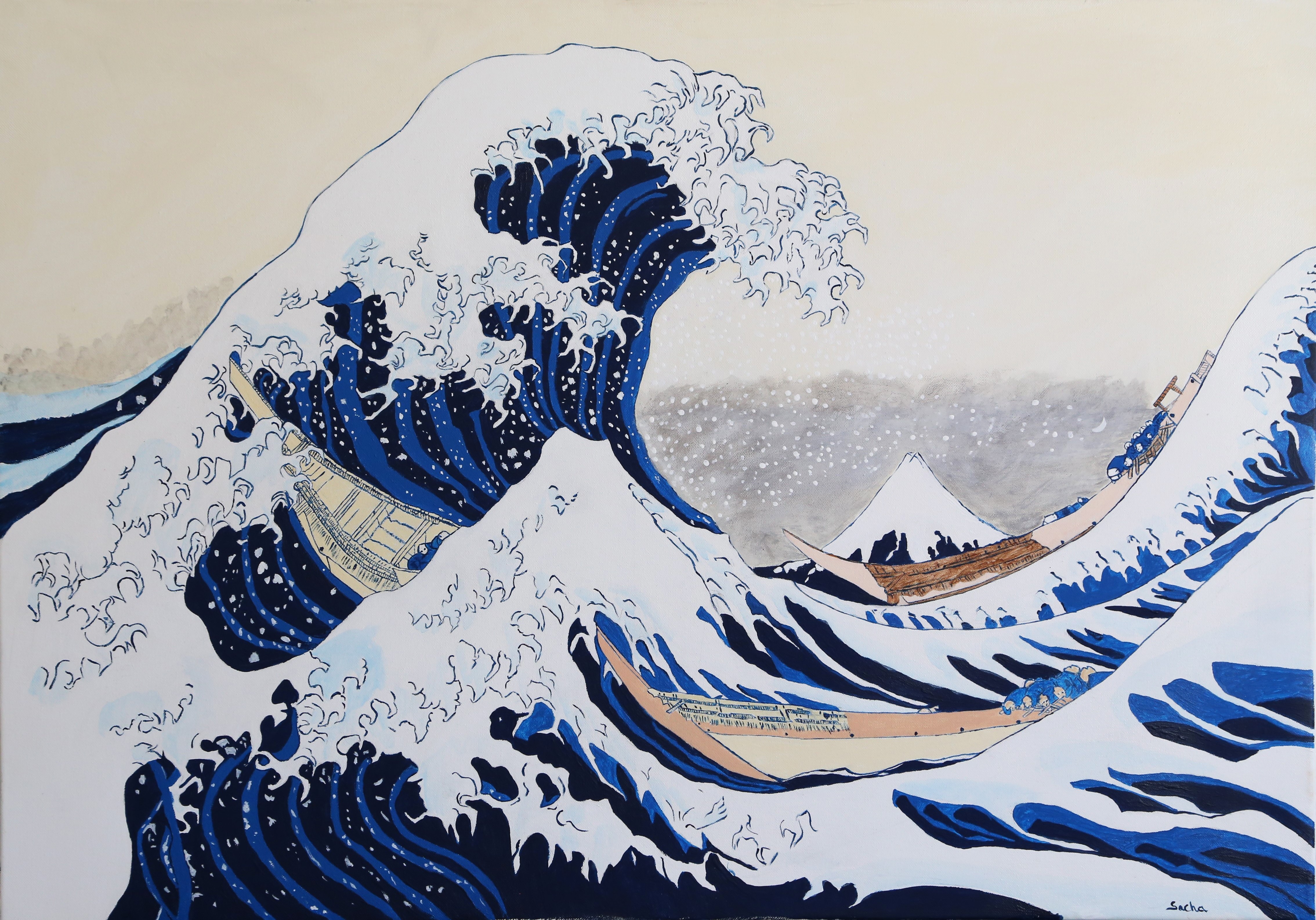 Reproduction de La Grande Vague de Kanagawa de Hokusai – Galerie