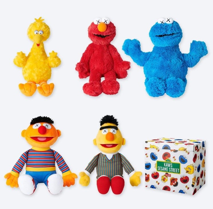 ▷ Sesame Street Uniqlo Plush Toy Complete Box Set Multi by Kaws