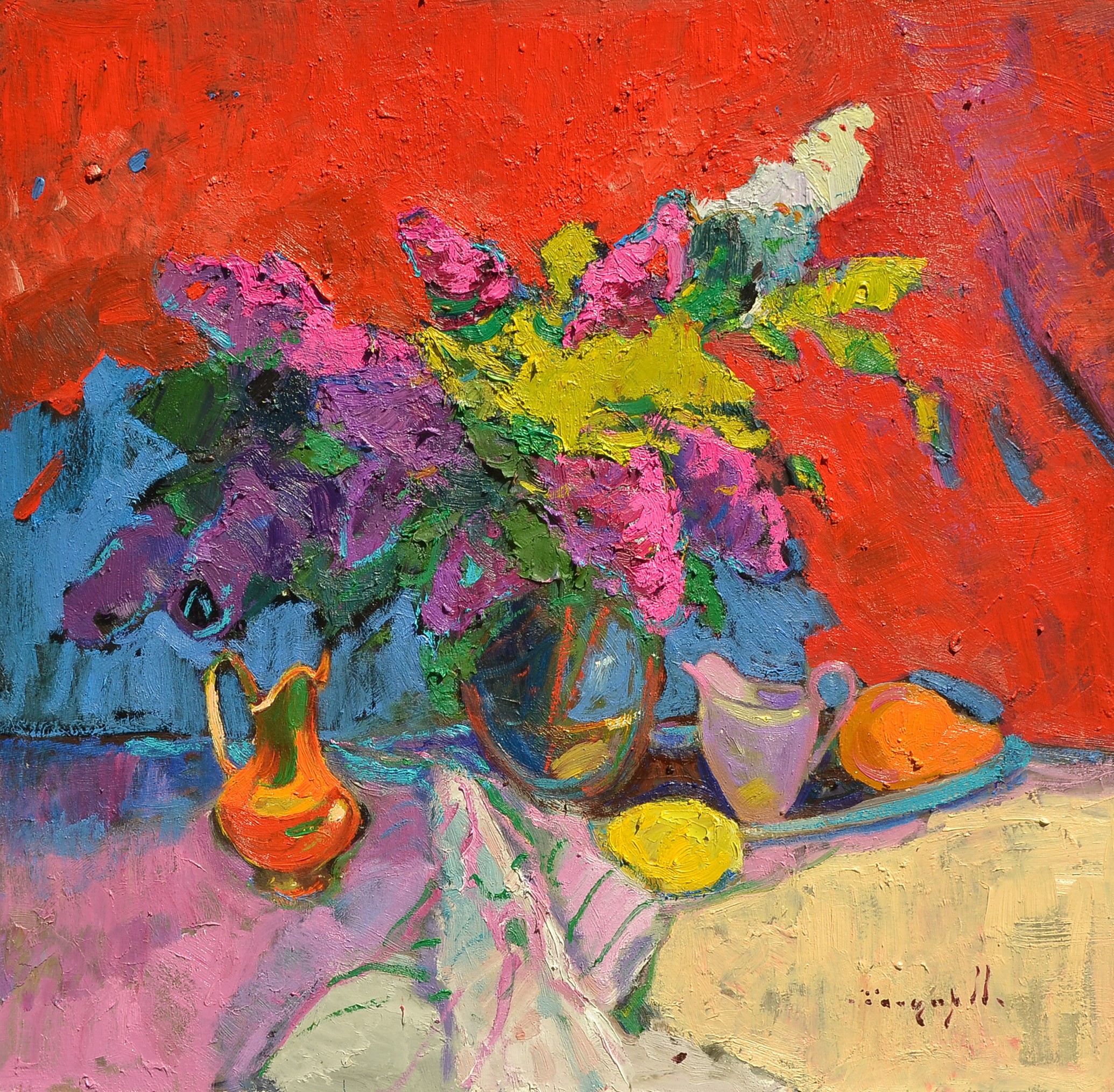 Alexander Shandor, Lilac on the red Alexander Shandor, Lilac on the red