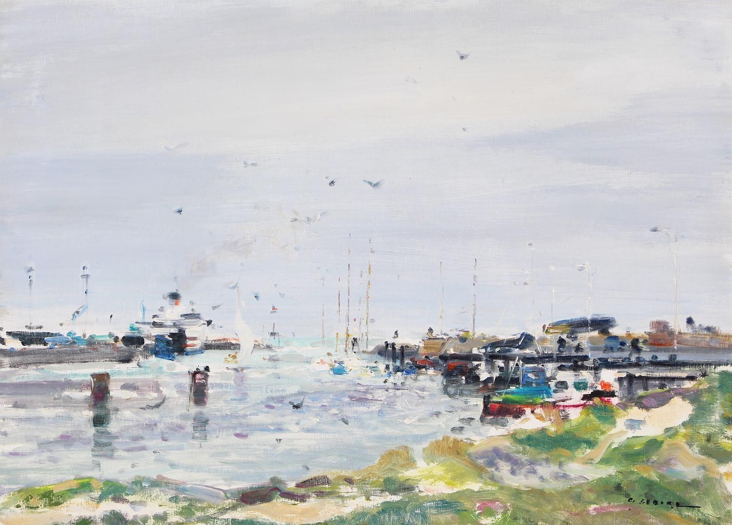 Gaston Sebire, Le port de Ouistréham Gaston Sebire, Le port de Ouistréham