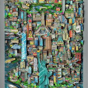 Skulpturen, Liberty in the Center of it All … N.Y.C. DX Alu, Charles Fazzino