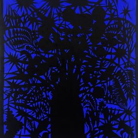 Painting, Starry Bouquet in a night light, Baptiste Laurent