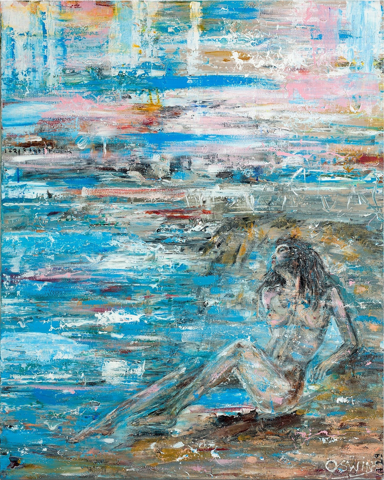 Oswin Gesselli, Female nude & seascape Dreams at the sea Oswin Gesselli, Female nude & seascape Dreams at the sea