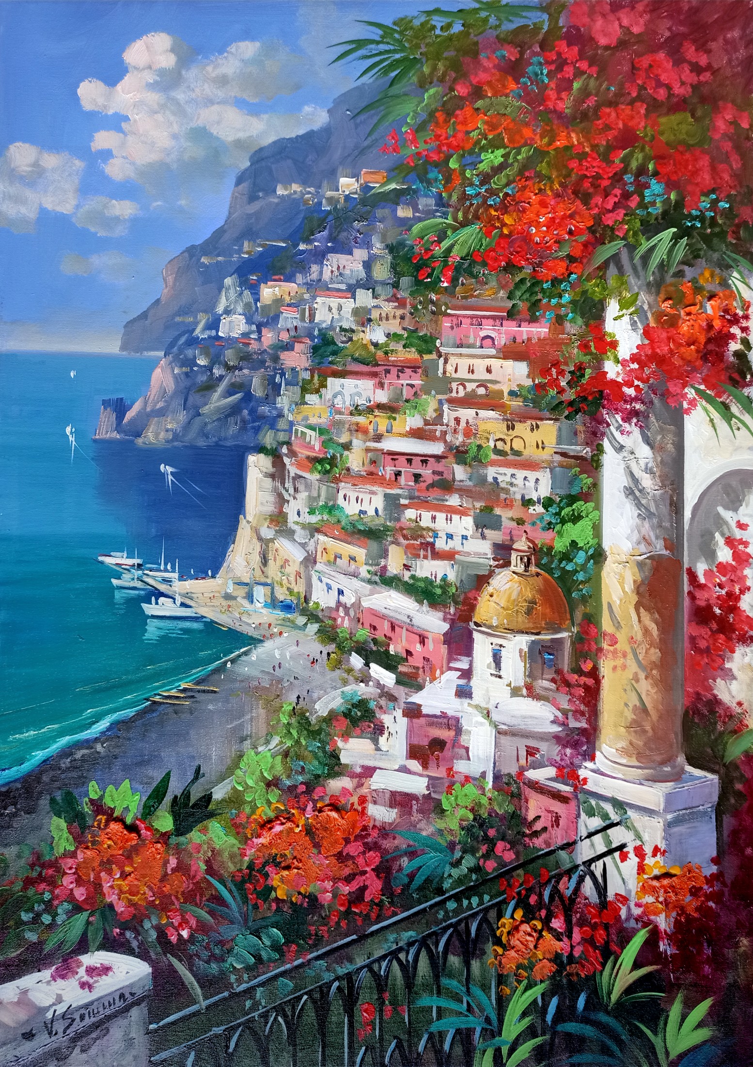 Vincenzo Somma, Positano flowery panorama - vertical version ( Italy ) Vincenzo Somma, Positano flowery panorama - vertical version ( Italy )