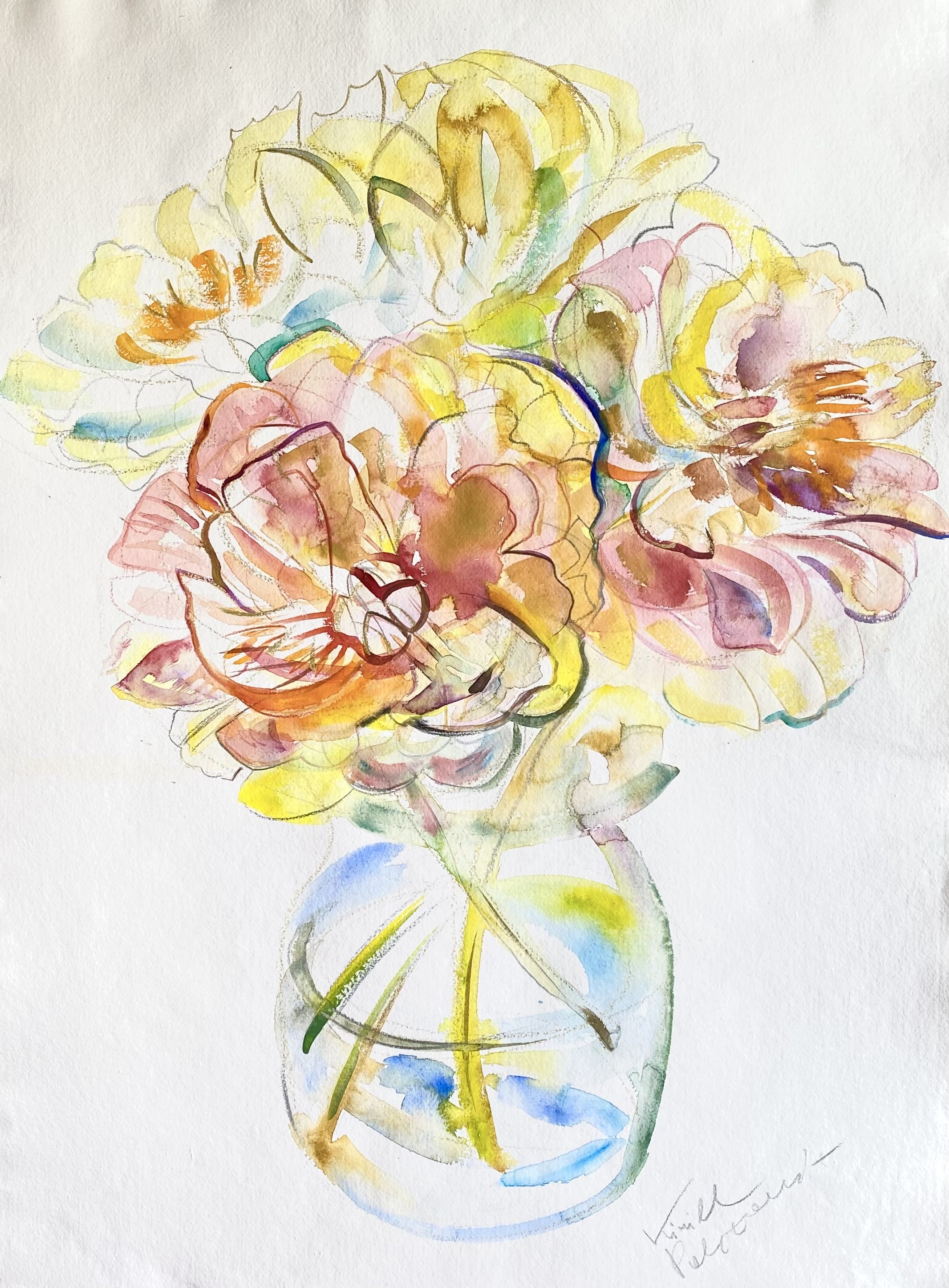Kirill Postovit, Yellow Peonies Kirill Postovit, Yellow Peonies