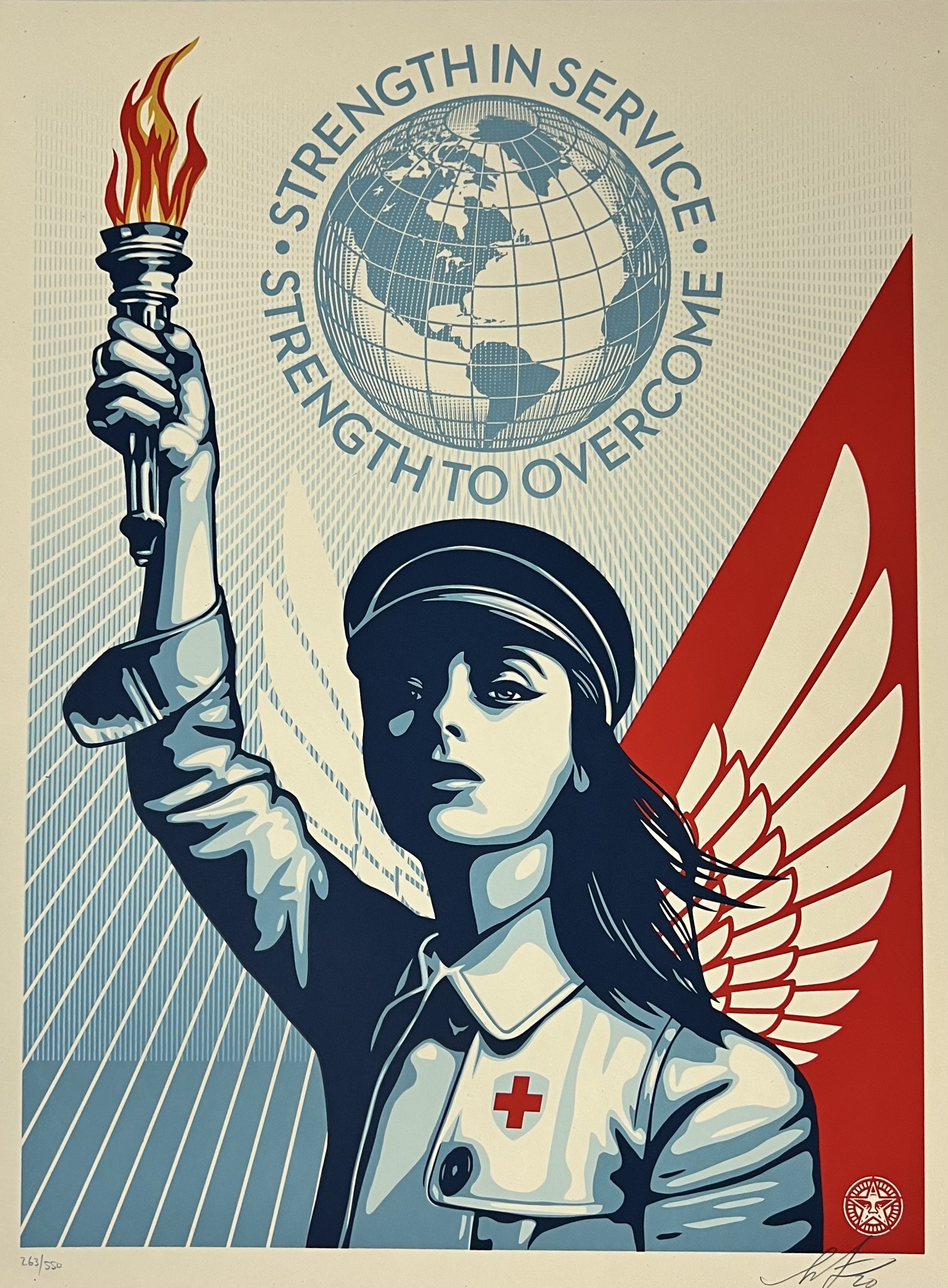 Shepard Fairey (Obey), Angel of hope and strength Shepard Fairey (Obey), Angel of hope and strength