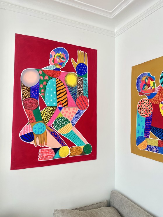 Jade Mouge, Hello world, Pintura sobre lienzo