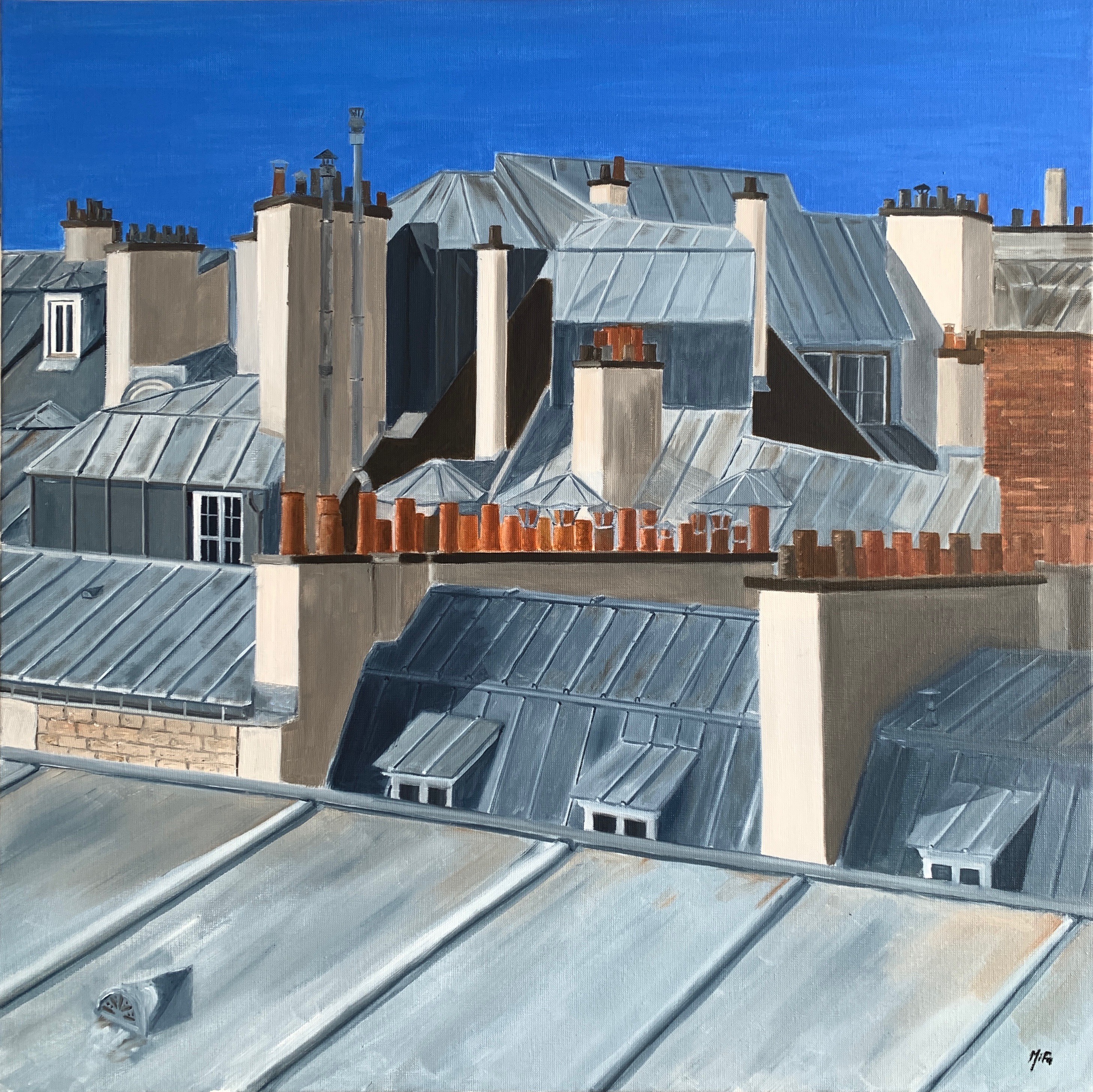 Marie France Garrigues, Vue sur les toits - vue 11 Marie France Garrigues, Vue sur les toits - vue 11