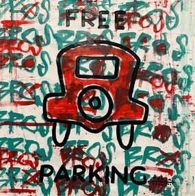 Gemälde, Free Parking - Monopoly Card, Freda People Art