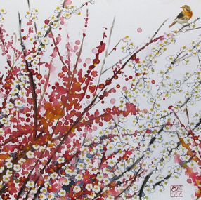 Peinture, Le rouge gorge, Jeong Min Lee