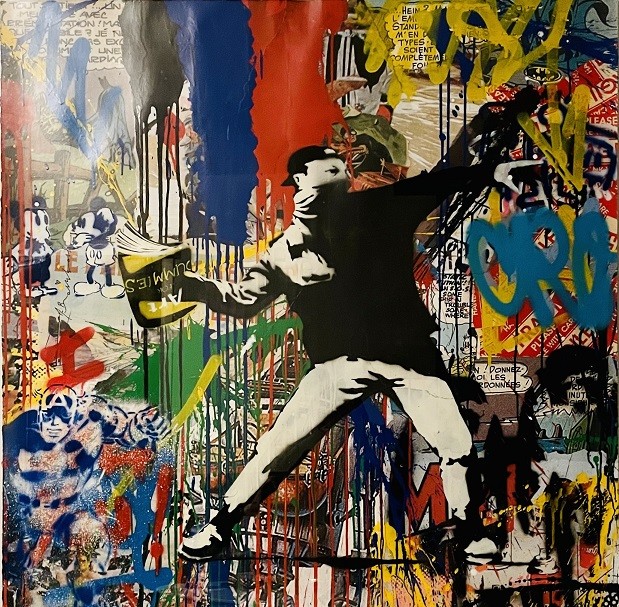 Mr Brainwash, Banksy Thrower Mr Brainwash, Banksy Thrower