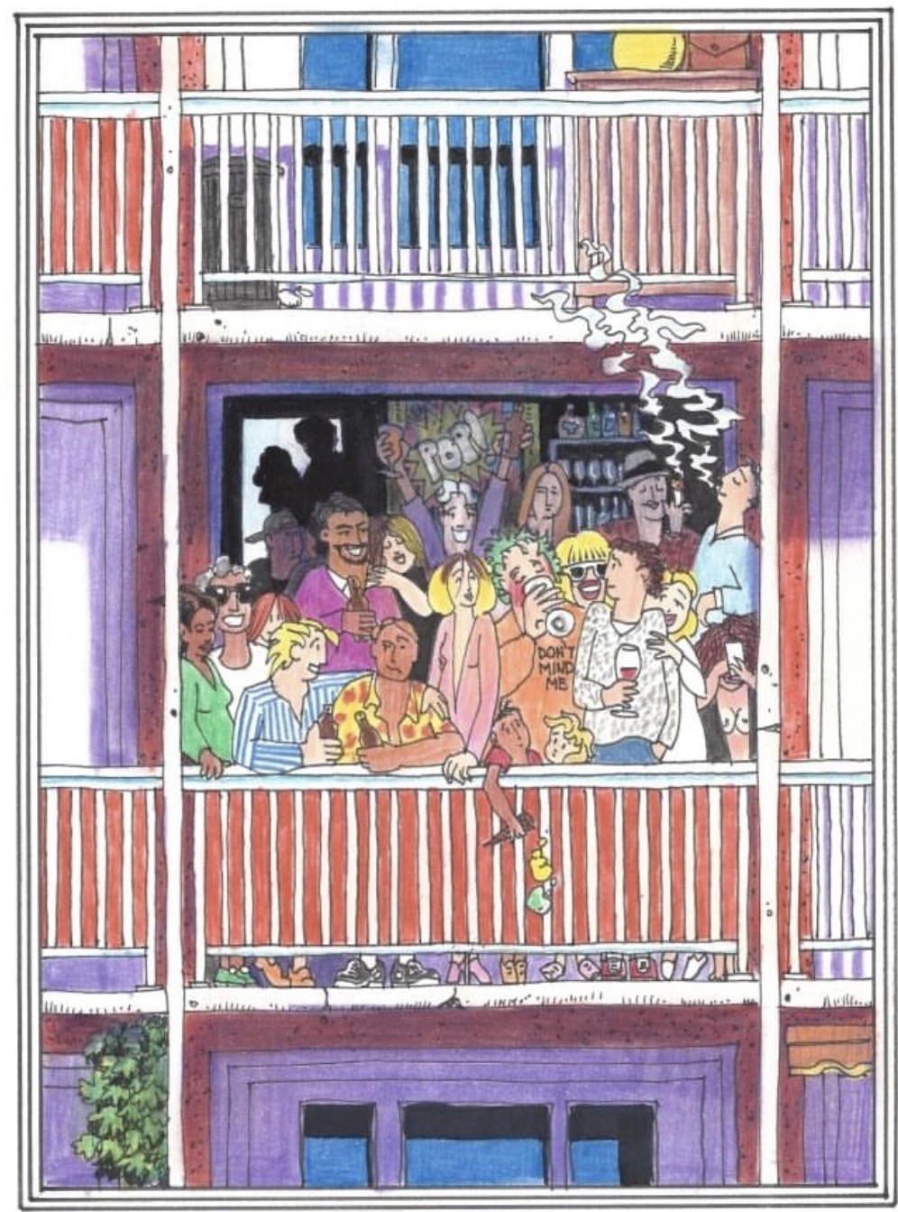 Frank Eric Zeidler, Sunday afternoon balcony party - Fête sur le balcon le dimanche après-midi Frank Eric Zeidler, Sunday afternoon balcony party - Fête sur le balcon le dimanche après-midi