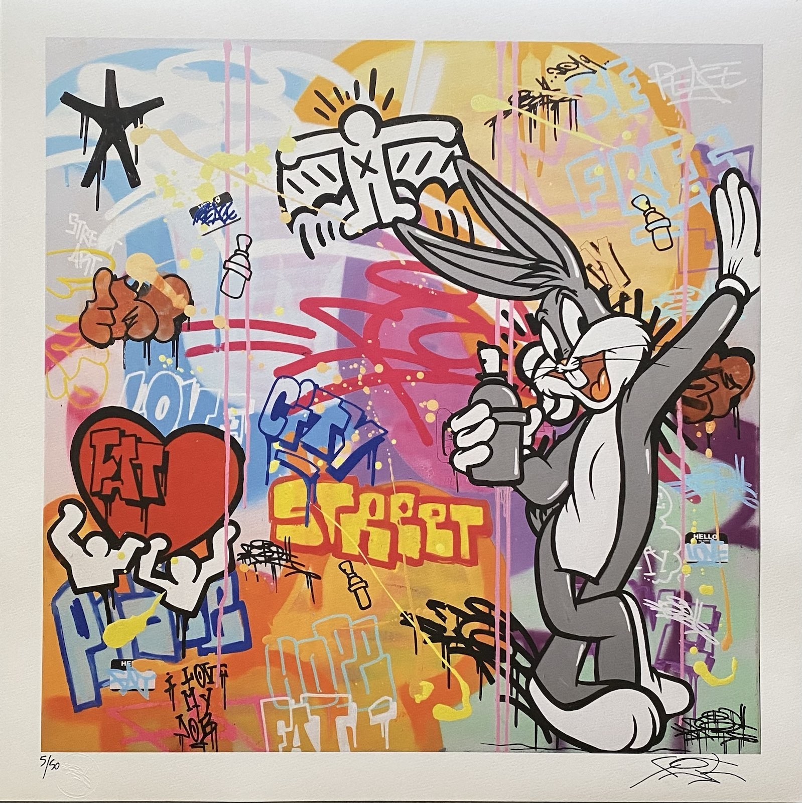 Bugs Bunny Heart by Fat, 2023 | Print | Artsper (1981842)