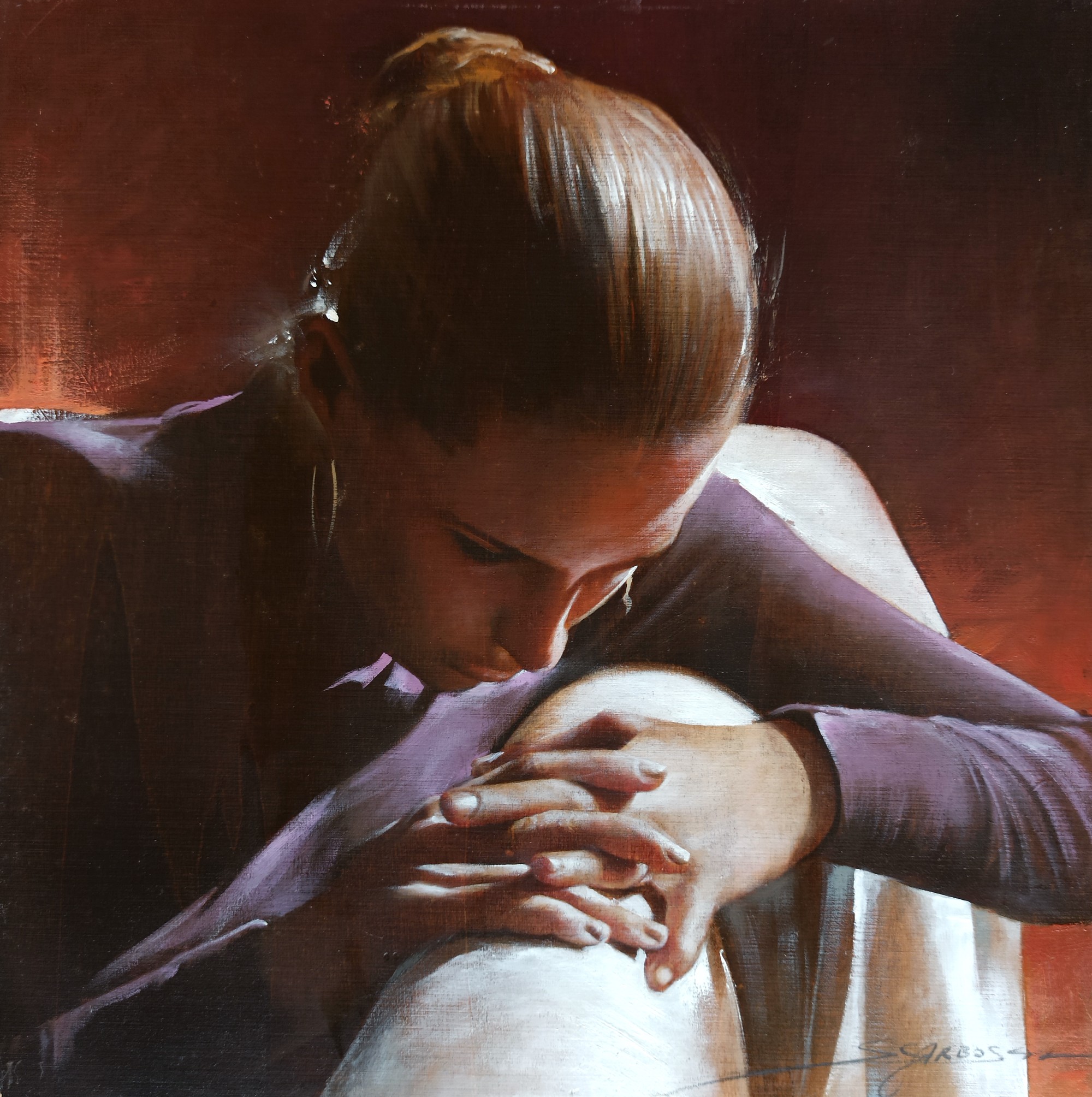 Antonio Sgarbossa, What do you think - Italian painting Antonio Sgarbossa, What do you think - Italian painting