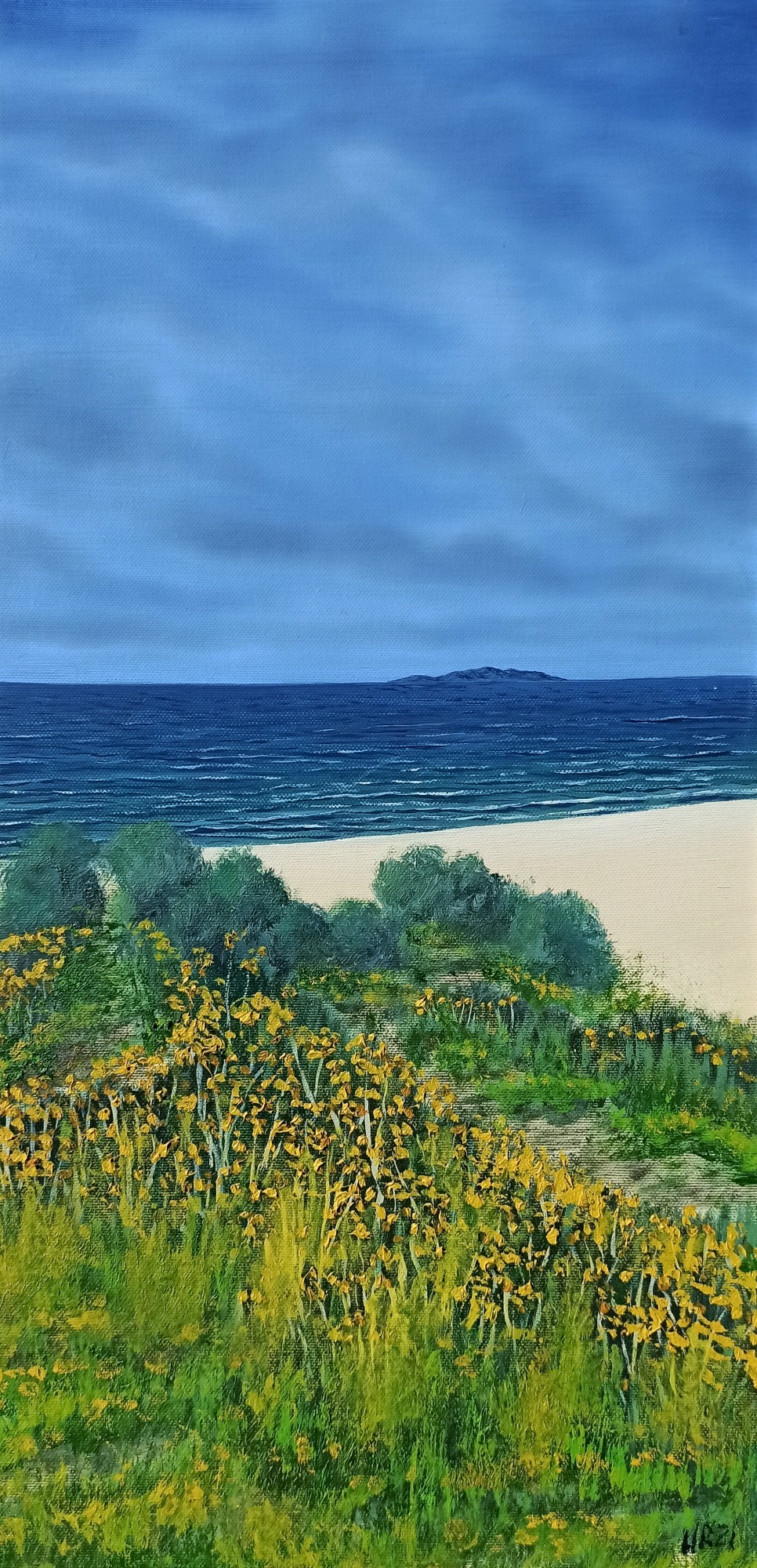 Stefano Urzi, Glimpse of the sea - Italian painting Stefano Urzi, Glimpse of the sea - Italian painting