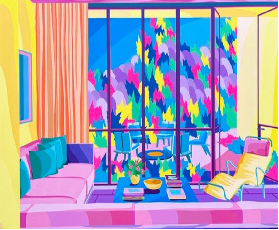 Michael Callas, Living room with yellow walls Michael Callas, Living room with yellow walls
