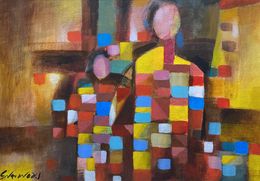 Painting, Geometric figure (2), Samiran Boruah