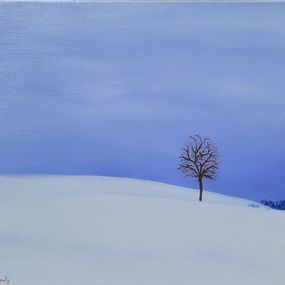 Gemälde, Arbre sous la neige, Nadine de Lespinats