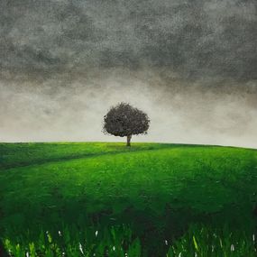 Gemälde, Arbre sous orage, Nadine de Lespinats