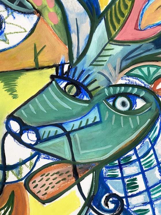 Timothy Archer, Le brame du cerf, Painting on paper