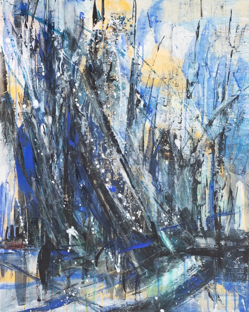 Nicole Gérard, Régate - Paysage marin semi-abstrait Nicole Gérard, Régate - Paysage marin semi-abstrait