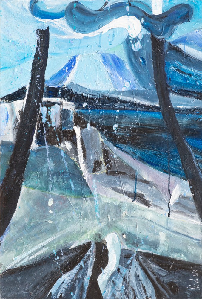 Nicole Gérard, Mouillage - Paysage marin abstrait Nicole Gérard, Mouillage - Paysage marin abstrait