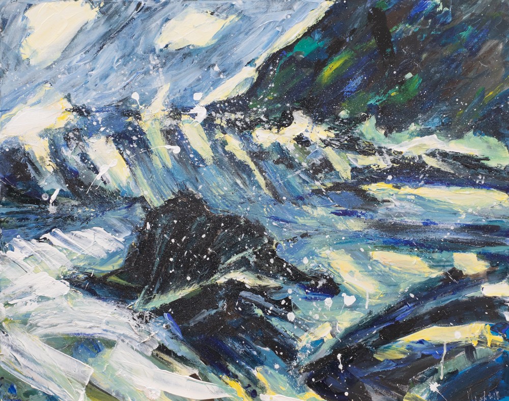 Nicole Gérard, Tempête sur Flamanville - Paysage abstrait Nicole Gérard, Tempête sur Flamanville - Paysage abstrait