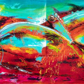 Pintura, Symphonie de la terre - Paysage abstrait, Anne-Marie Bernardi