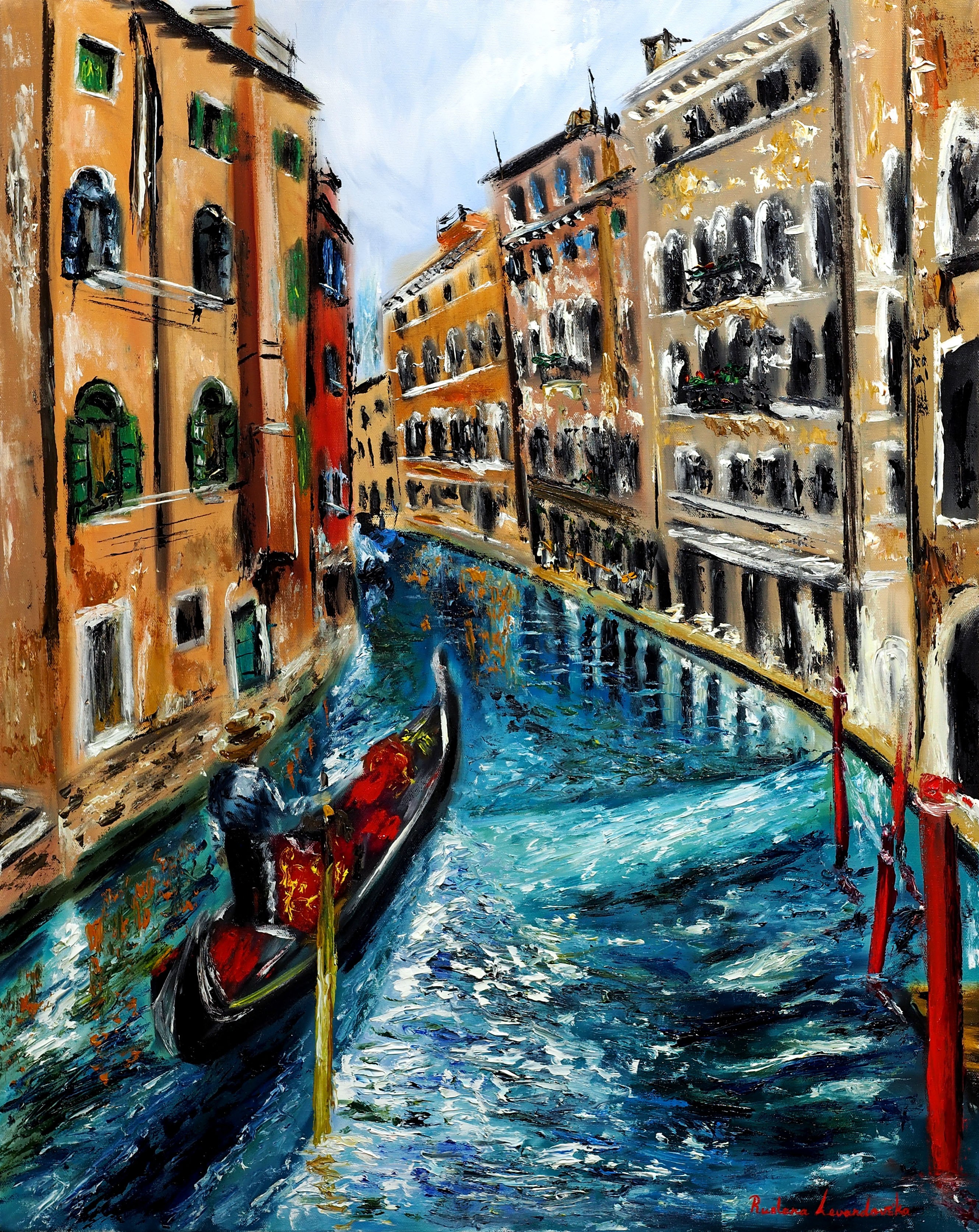 Ruslana Levandovska, Gondola in Venice, Italy II Ruslana Levandovska, Gondola in Venice, Italy II