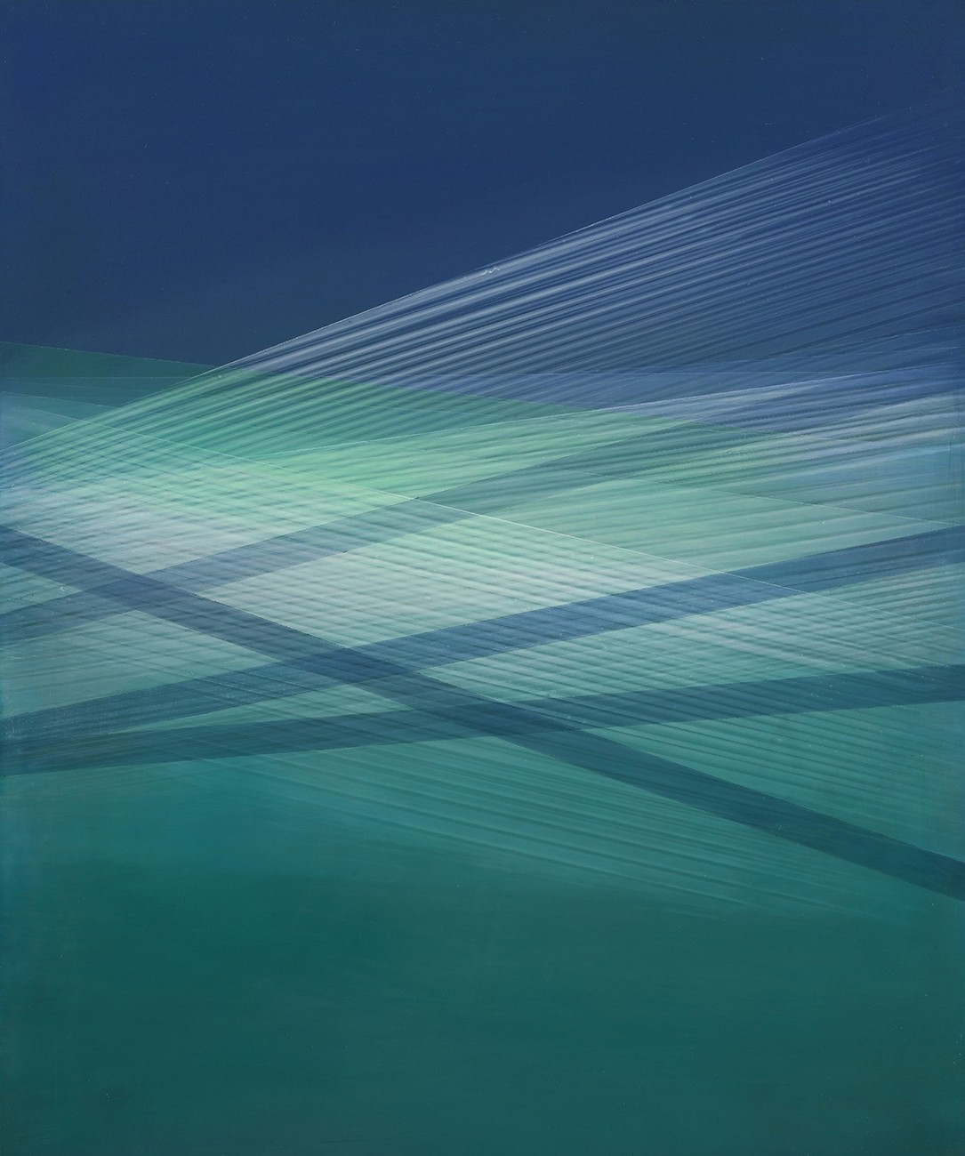 Bernadette Jiyong Frank, Seascape (Indigo-Turquoise Green) Bernadette Jiyong Frank, Seascape (Indigo-Turquoise Green)