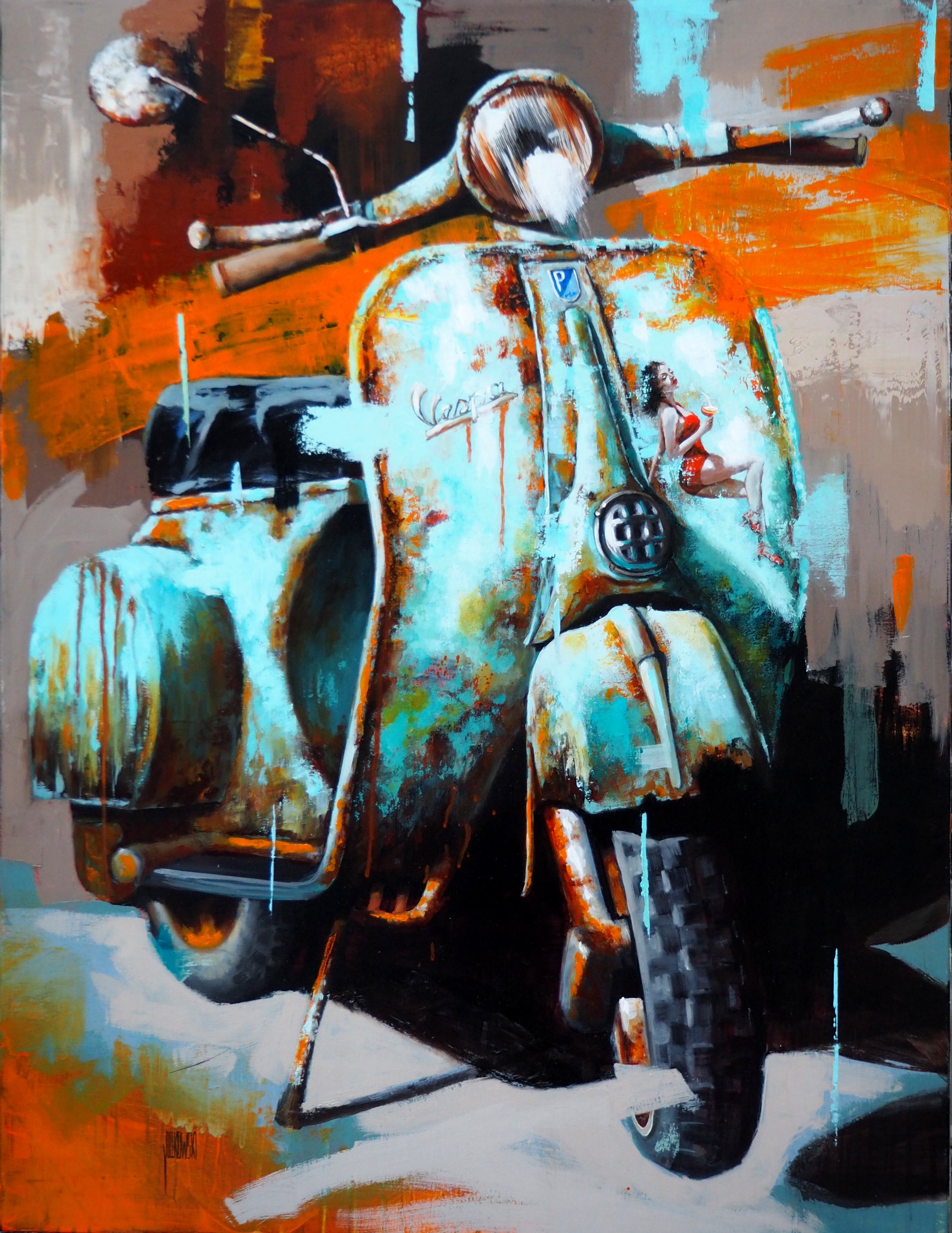 Sylvie Julkowski-Egard, Vespa bleue Sylvie Julkowski-Egard, Vespa bleue