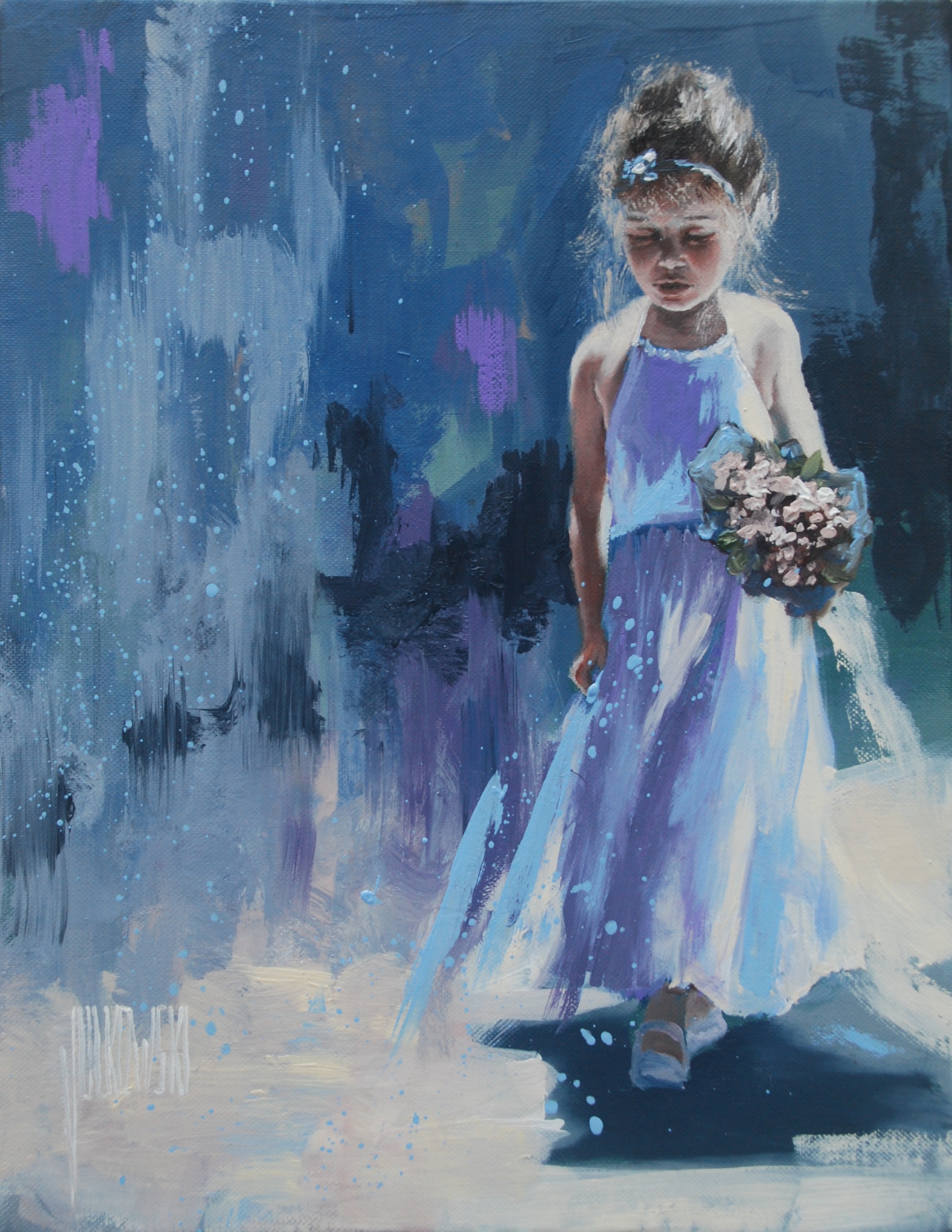 Sylvie Julkowski-Egard, Petite fille au bouquet Sylvie Julkowski-Egard, Petite fille au bouquet