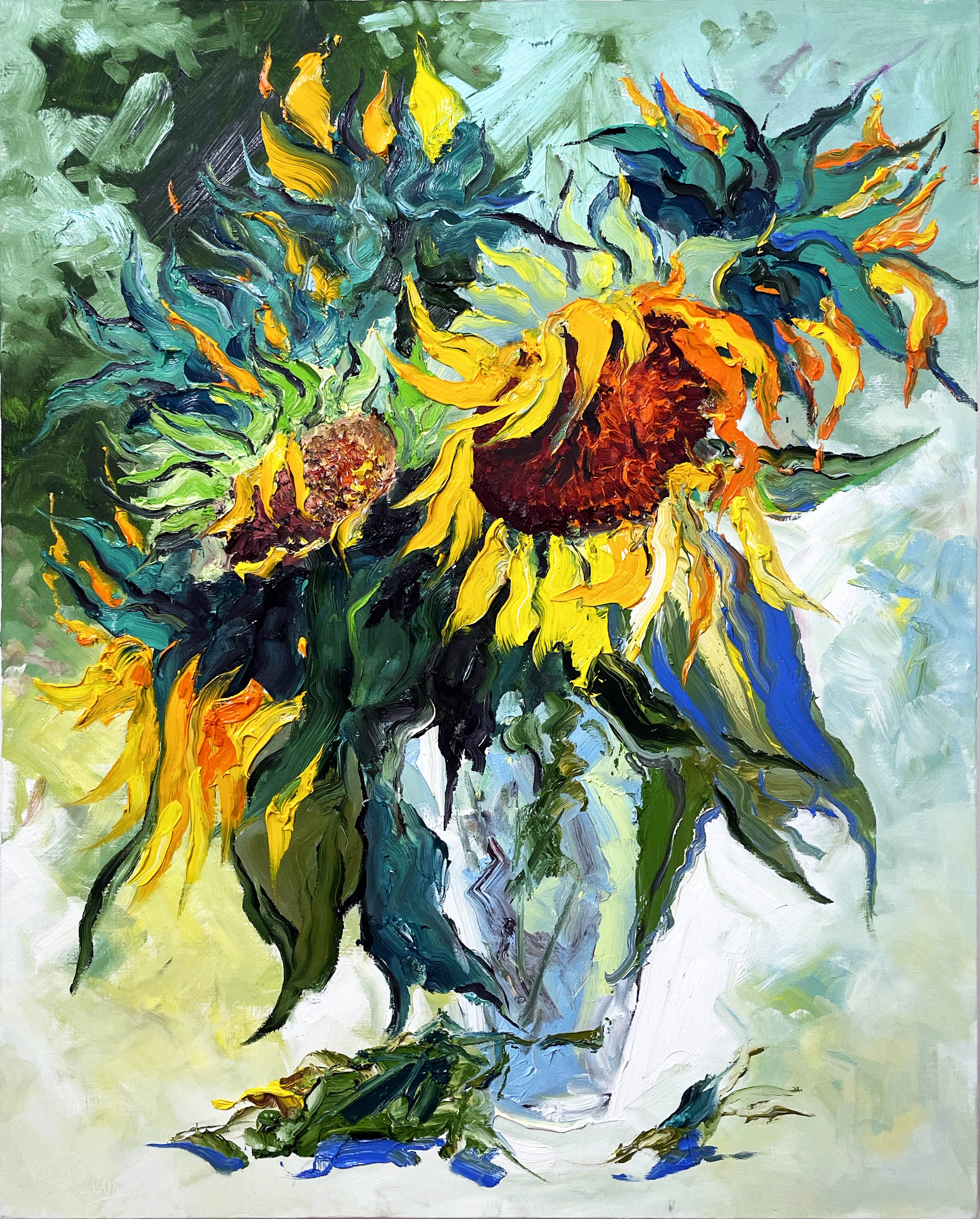 Denis Ribas, Tournesols au vase II Denis Ribas, Tournesols au vase II