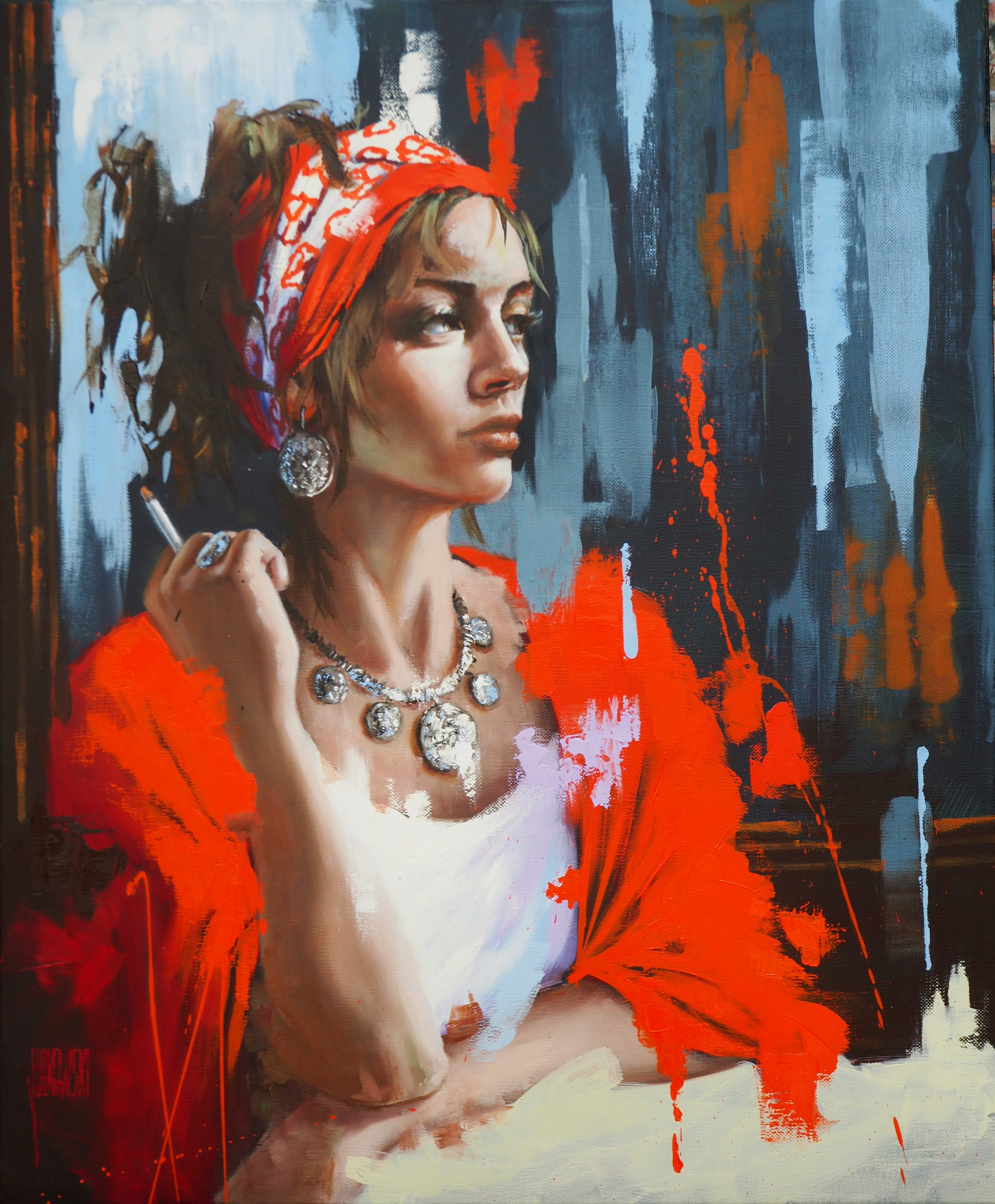 Sylvie Julkowski-Egard, Femme à la cigarette Sylvie Julkowski-Egard, Femme à la cigarette