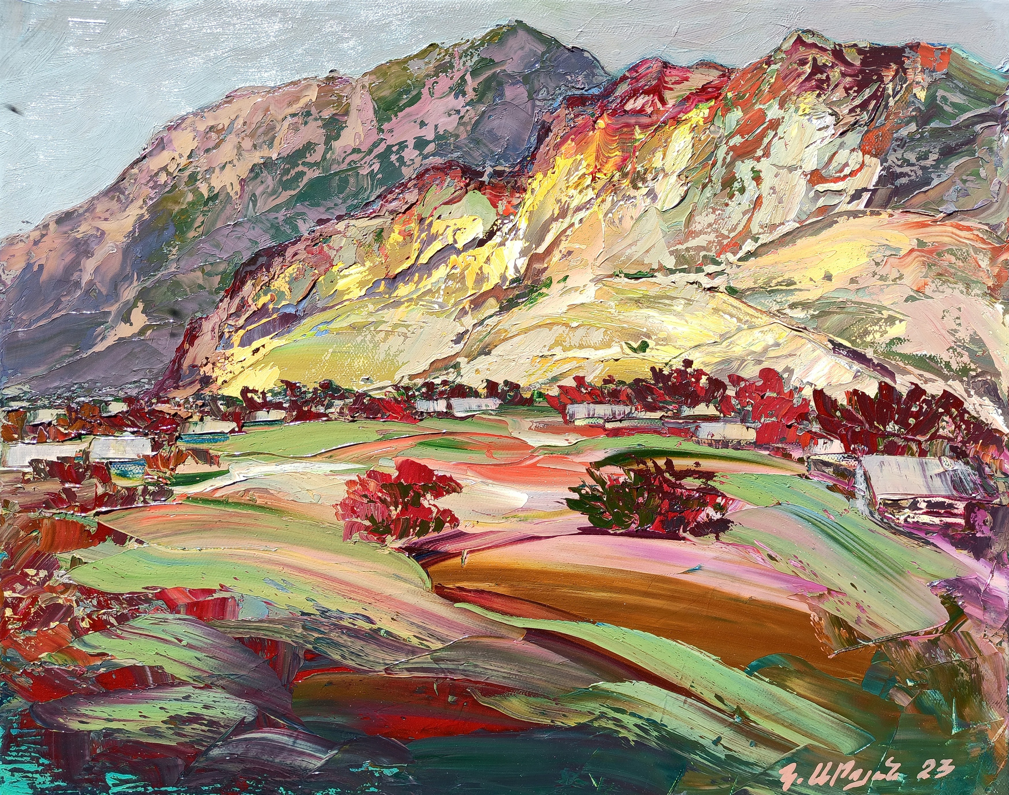 Kamo Atoyan, Textured landscape (1) Kamo Atoyan, Textured landscape (1)