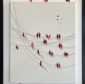 Painting, Freedom people - Red Acrobats, Eka Peradze