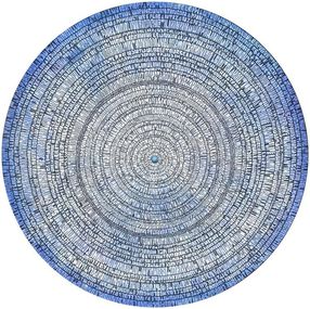 Mantraffiti Bleu sur toile, Cumbone
