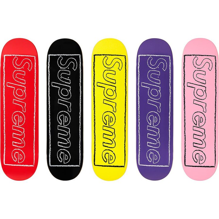 ▷ Supreme Kaws Chalk Logo Skateboard Deck Red by Kaws, 2021, Design
