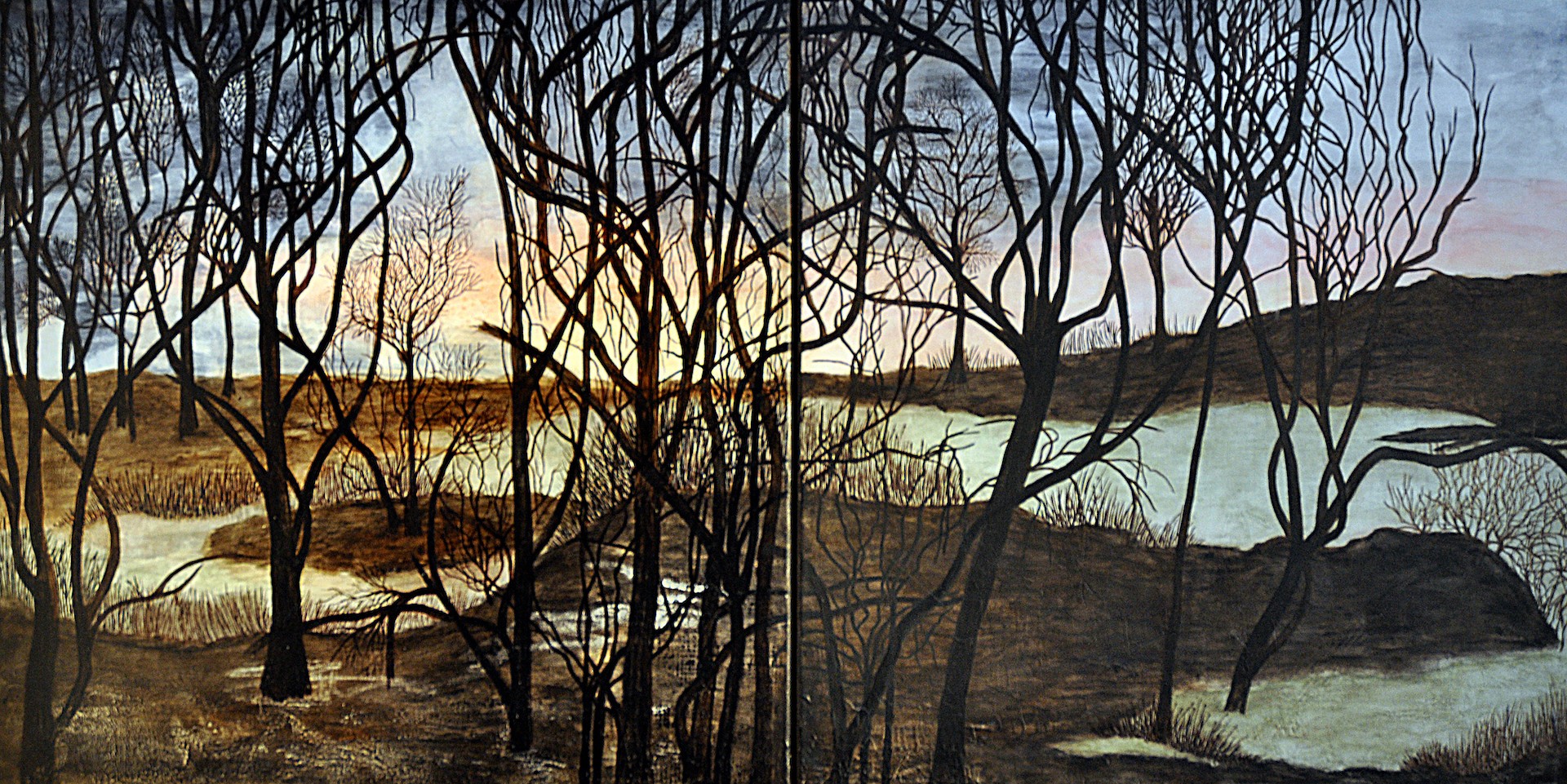 Danielle Launay, Diptyque au bord du lac Danielle Launay, Diptyque au bord du lac