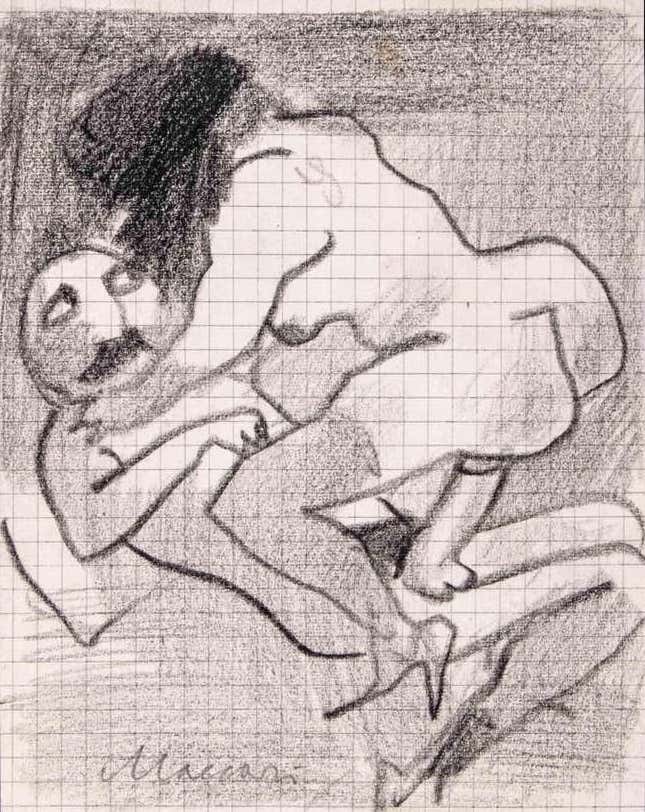 Mino Maccari, Erotic Scene Mino Maccari, Erotic Scene