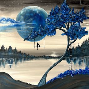 Painting, In blue, Katarzyna Biskupska