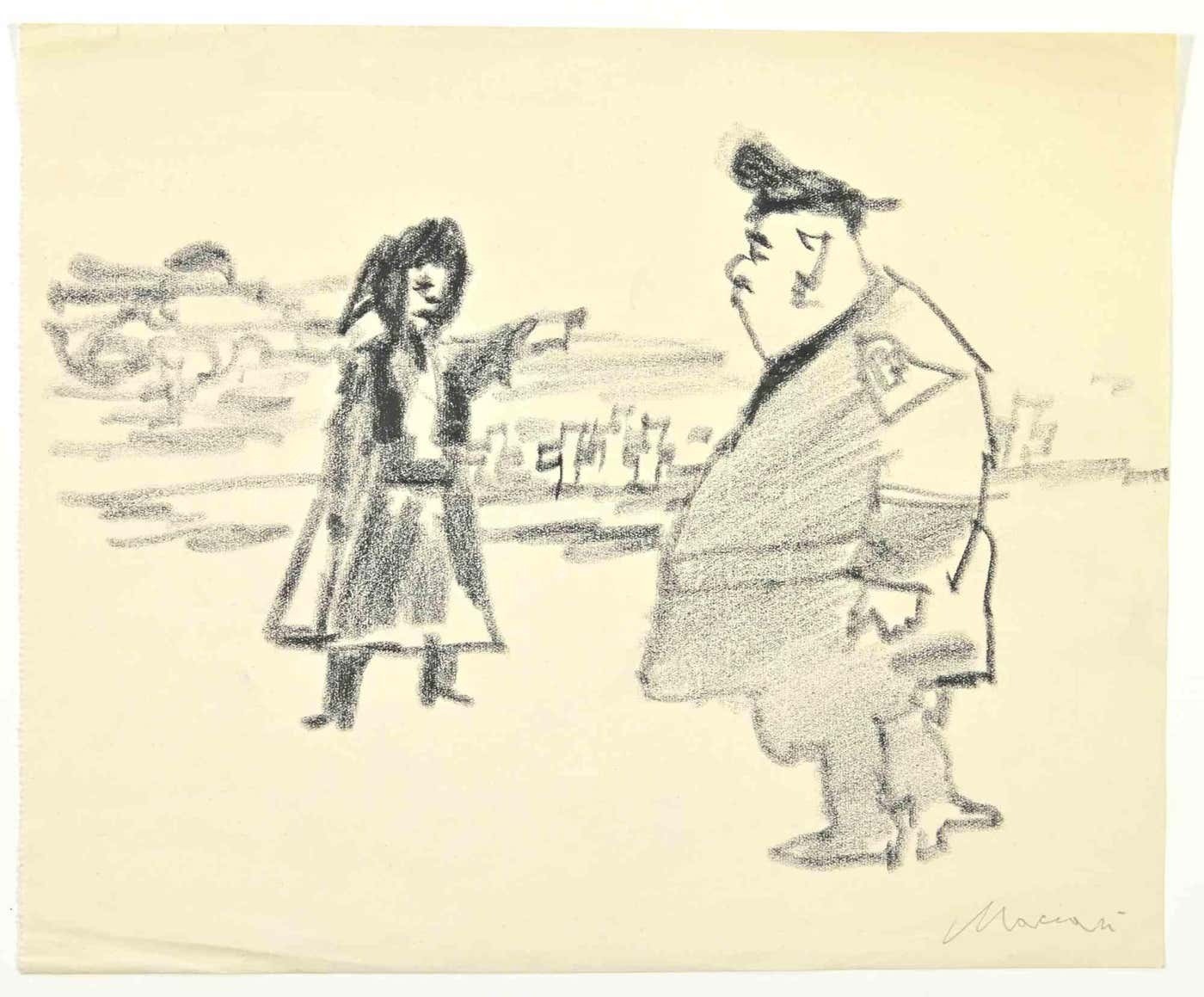 Mino Maccari, Police and Woman Mino Maccari, Police and Woman
