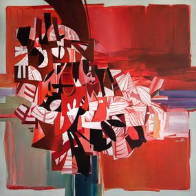 Painting, The red garden, Vasyl Khodakivskyi