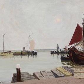 Painting, Volendam, Roger  Chapelain-Midy