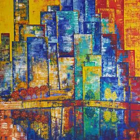 Painting, Mega City, Hannelore Bueki