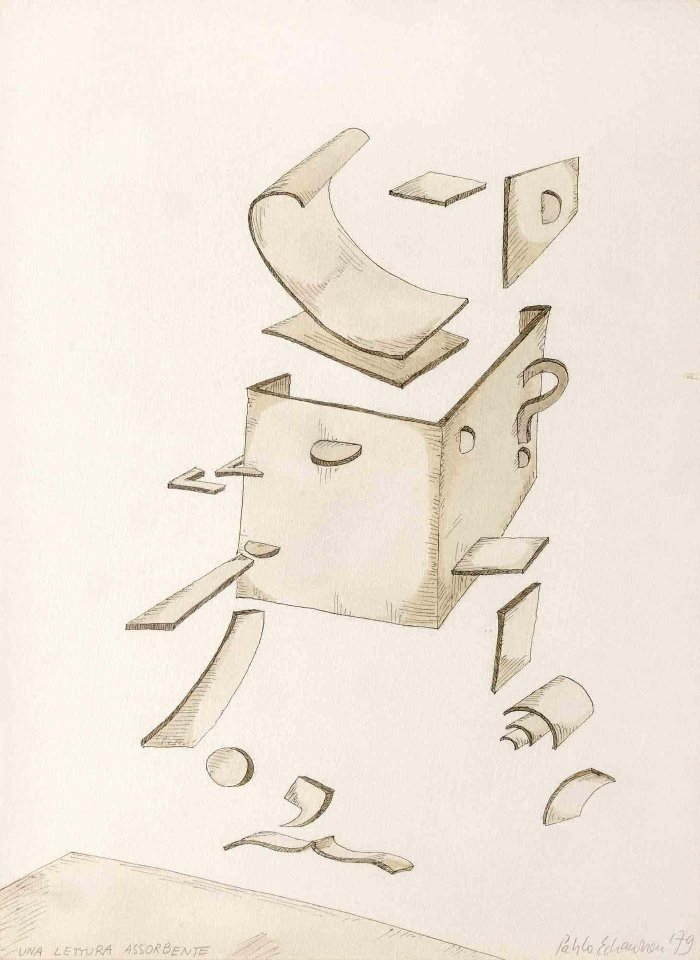 Pablo Echaurren, Absorbing reading Pablo Echaurren, Absorbing reading